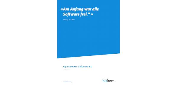 Titelblatt: Bitcom Leitfaden Open Source Software 2.0, © Bitkom 2016